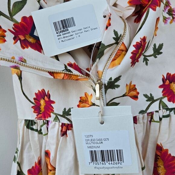 Agua by Agua Bendita NEW Espliego Oasis Floral Maxi Dress Size Medium Rare NWT - Picture 11 of 16